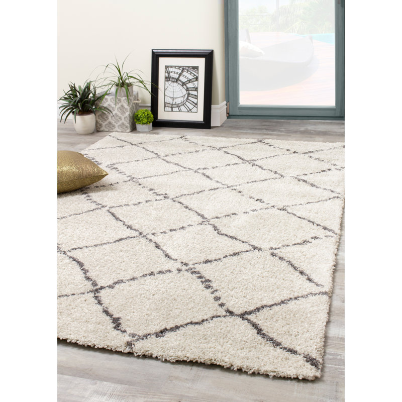 Corrigan Studio® Jakylin Geometric Cream/Gray Area Rug & Reviews Wayfair